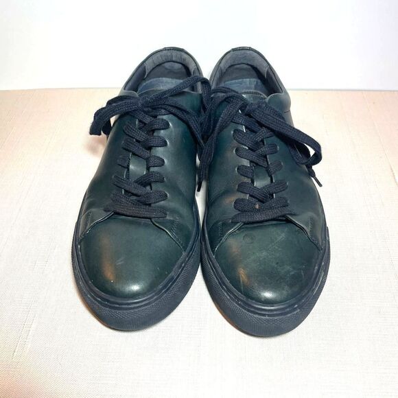 Wolf Shepherd Mens Leather Glider FS Navy Blue Lace Up Retro Sneakers Size 6 - Picture 3 of 7